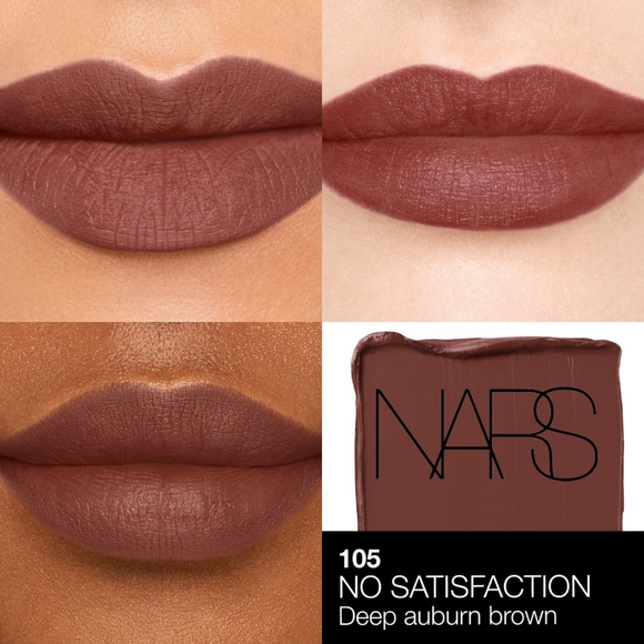 NARS- POWERMATTE LIPSTICK-  105 NO SATISFACTION - Deep auburn br - Picture 2 of 8